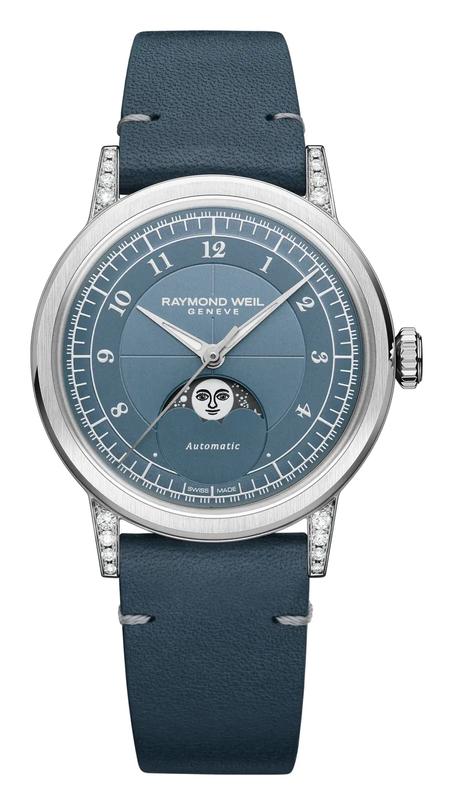 Raymond Weil Millesime 35 mm 2145, reference 2145-SCS-05511, blue dial, stainless steel case