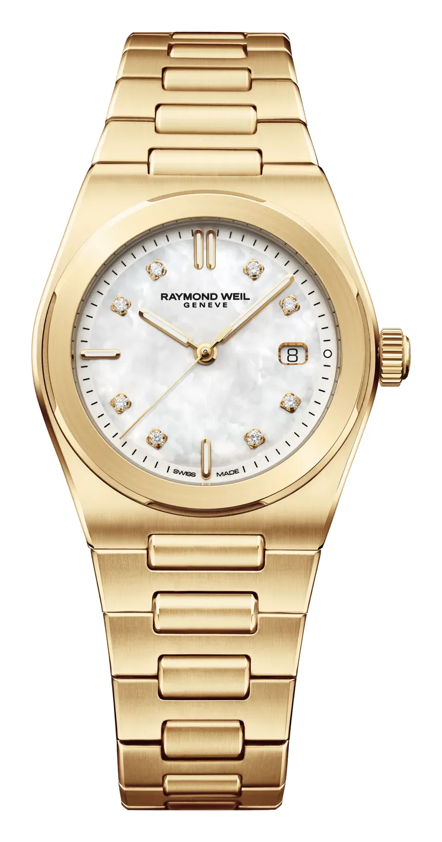 Raymond Weil 30 mm 1250, reference 1250-P-97081, white dial, stainless steel case