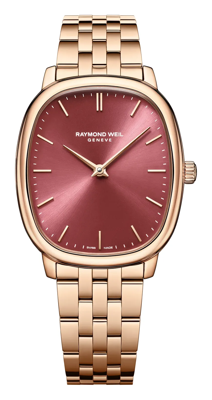 Raymond Weil Toccata 33 mm 2280, reference 2280-P5-45001, red dial, stainless steel case
