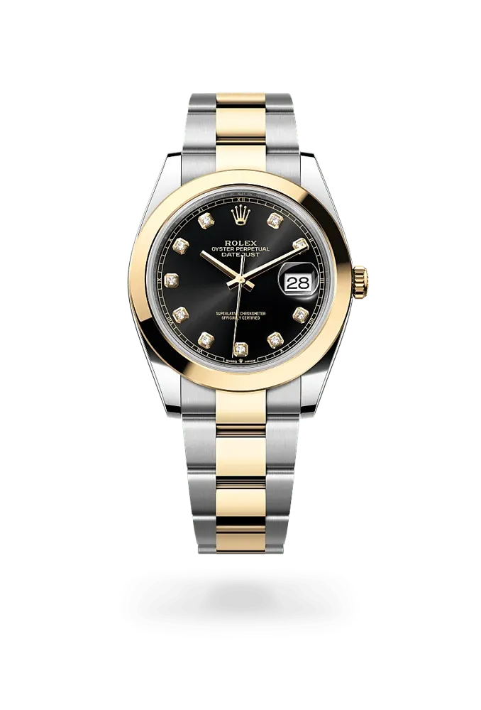 Rolex Datejust 126303, reference 126303-0005, black dial, stainless steel and yellow gold case