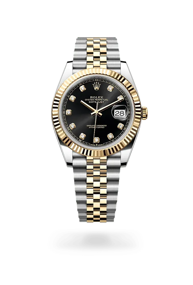 Rolex Datejust 126333, reference 126333-0006, black dial, stainless steel and yellow gold case