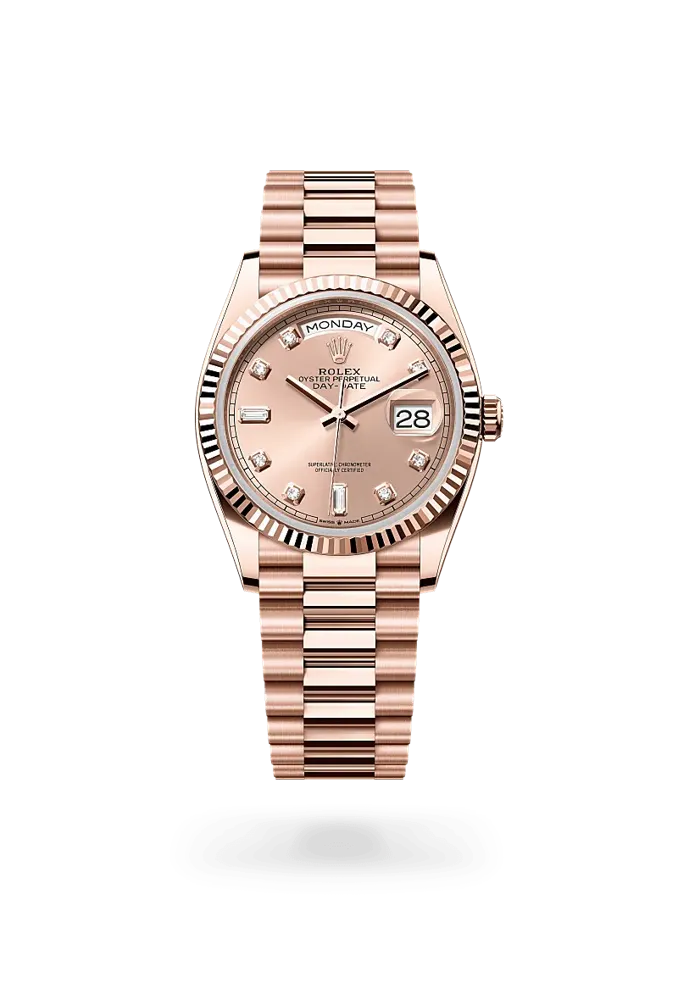 Rolex Day-Date 36 128235, reference 128235-0009, rose gold case