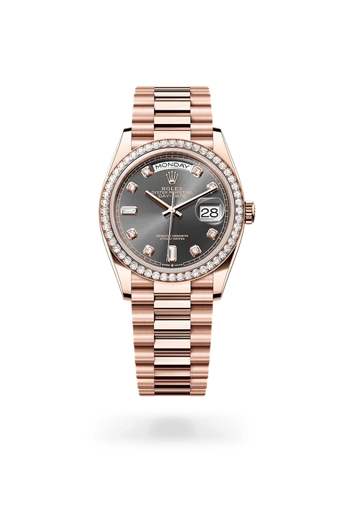 Rolex Day-Date 36 128345RBR, reference 128345RBR-0052, rose gold case
