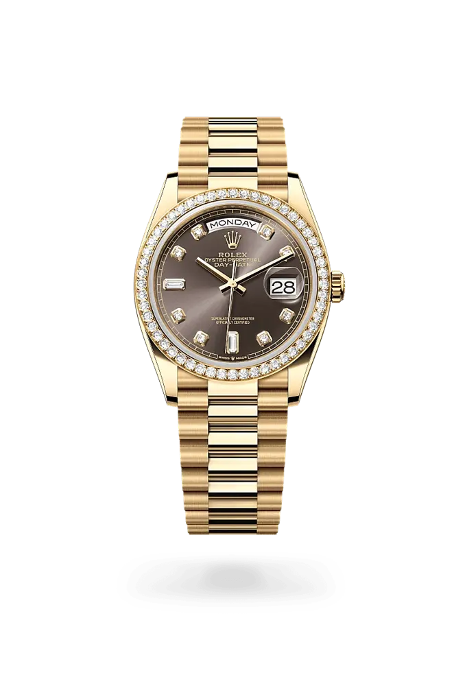 Rolex Day-Date 36 128348RBR, reference 128348RBR-0005, yellow gold case