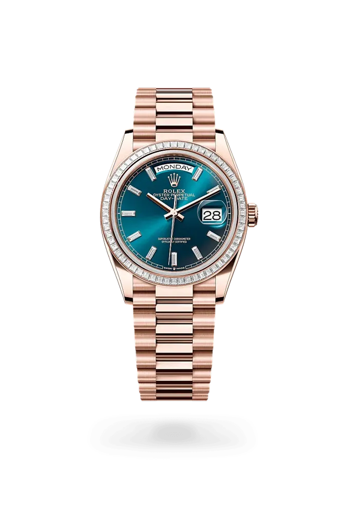 Rolex Day-Date 36 128395TBR, reference 128395TBR-0032, rose gold case