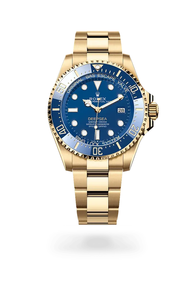 Rolex Deepsea 136668LB, reference 136668LB-0001, blue dial, yellow gold case