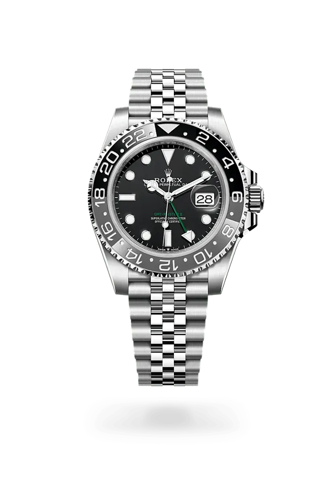 Rolex GMT-Master II 126710GRNR, reference 126710GRNR-0003, black dial, stainless steel case