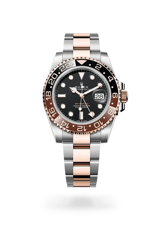 Rolex GMT-Master II 126711CHNR, reference 126711CHNR-0002, black dial, stainless steel and rose gold case