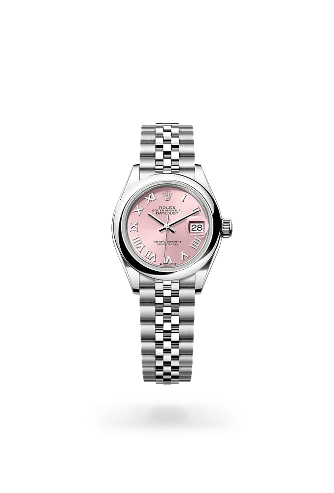 Rolex Lady-Datejust 279160, reference 279160-0013, pink dial, stainless steel case