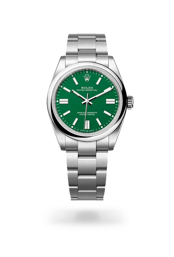 Rolex Oyster Perpetual 41 134300, reference 134300-0004, green dial, stainless steel case