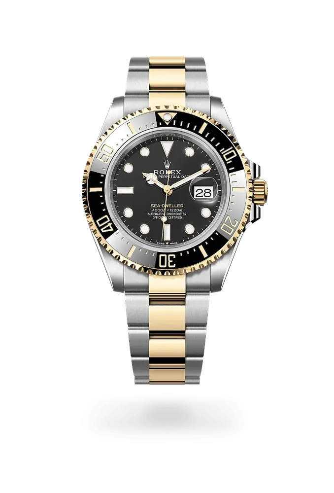 Rolex Sea-Dweller 126603, reference 126603-0001, black dial, stainless steel and yellow gold case