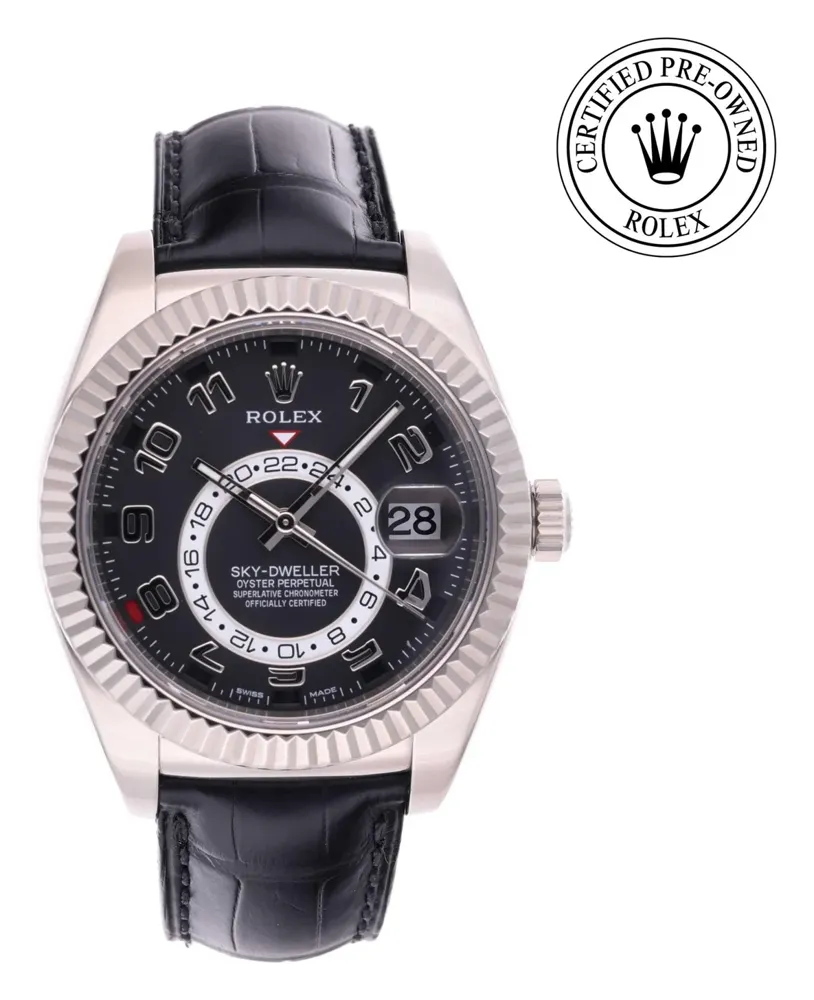Rolex Sky-Dweller 326139, reference 326139, black dial, white gold case
