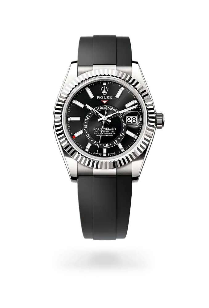 Rolex Sky-Dweller 336239, reference 336239-0002, black dial, white gold case
