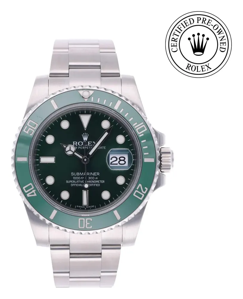 Rolex Submariner Date 116610LV, reference 116610LV, green dial, stainless steel case