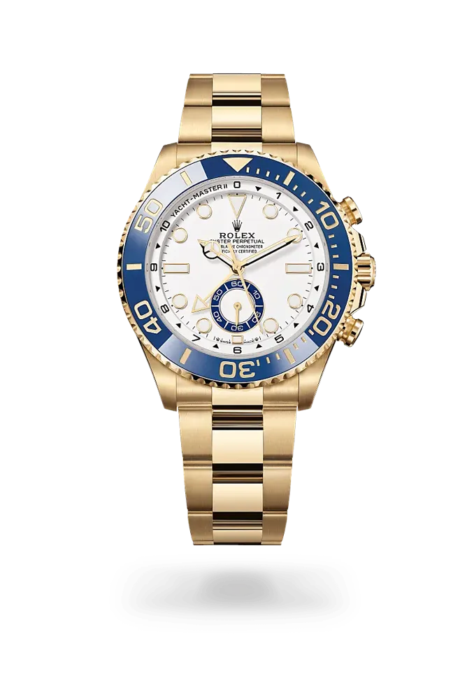 Rolex Yacht-Master II 126688, reference 126688-0001, white dial, yellow gold case