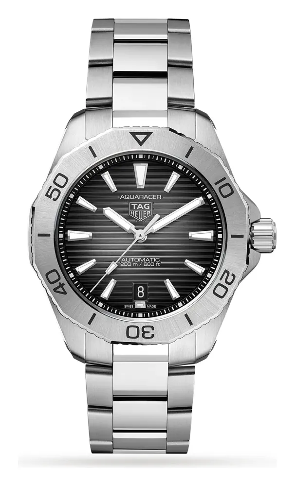 TAG Heuer Aquaracer Professional 200 Date 40 Black, reference WBP2110.BA0627, black dial, stainless steel case