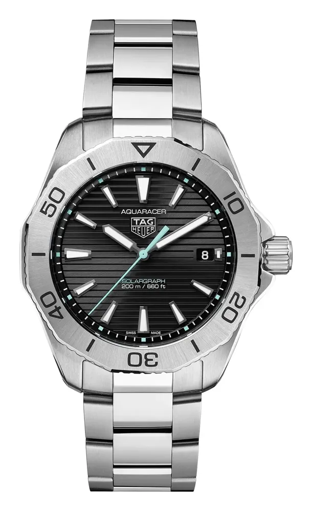 TAG Heuer Aquaracer Professional 200 Solargraph 40 Black, reference WBP1114.BA0000, black dial, stainless steel case