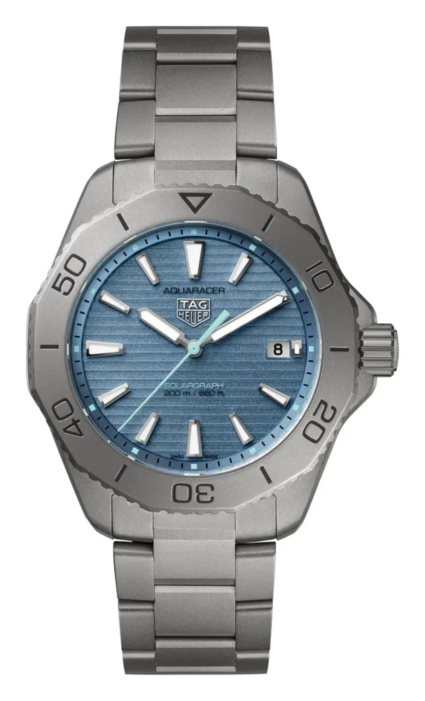 TAG Heuer Aquaracer Professional 200 Solargraph WBP1182BF0000, reference WBP1182.BF0000, blue dial, titanium case