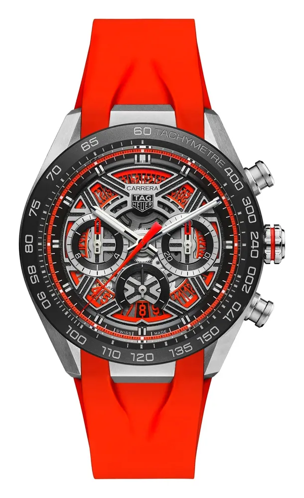 TAG Heuer Carrera Chronograph Extreme Sport CBU2082FT6275, reference CBU2082.FT6275, red dial, titanium case