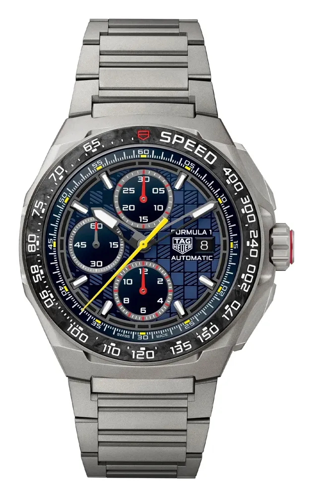 TAG Heuer Formula 1 Chronograph CBZ2080BF0009, reference CBZ2080.BF0009, blue dial, titanium case