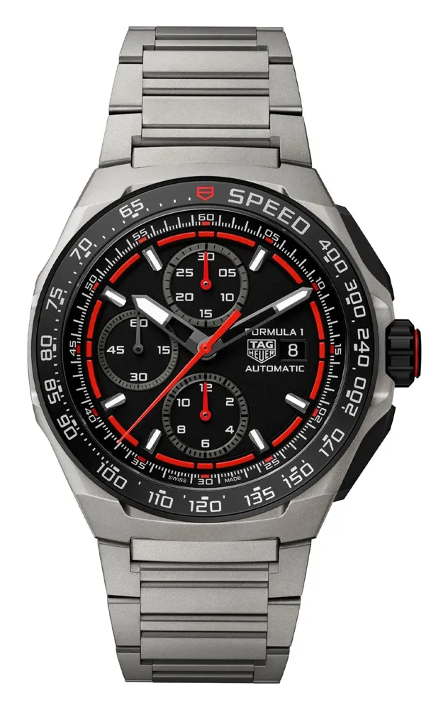 TAG Heuer Formula 1 Chronograph CBZ2082BF0009, reference CBZ2082.BF0009, black dial, titanium case