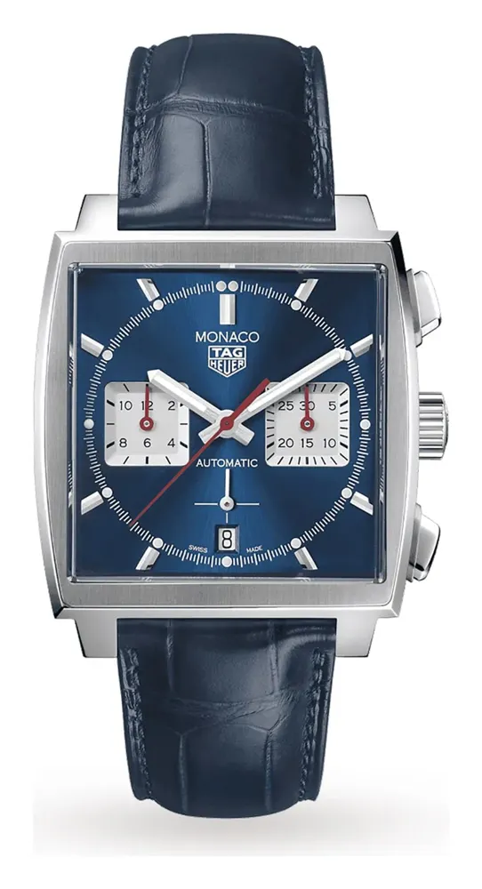 TAG Heuer Monaco Calibre Heuer 02 Blue, reference CBL2111.FC6453, blue dial, stainless steel case