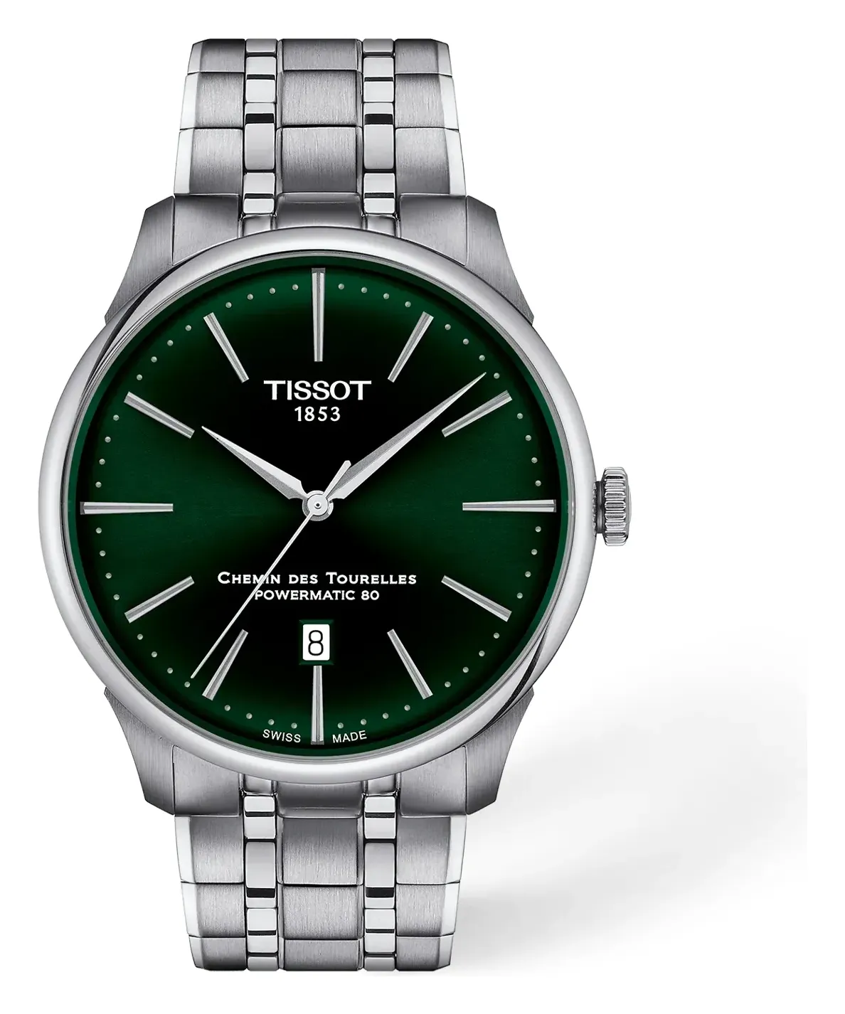 Tissot Chemin des Tourelles 42mm T1394071109100, reference T1394071109100, green dial, stainless steel case
