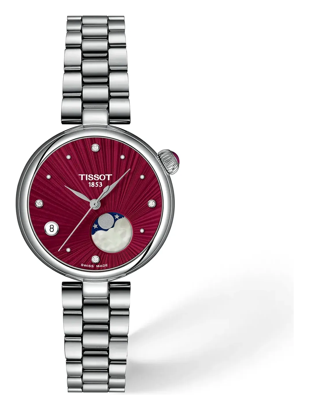 Tissot Desir 29.6mm T1522231142600, reference T1522231142600, red dial, stainless steel case