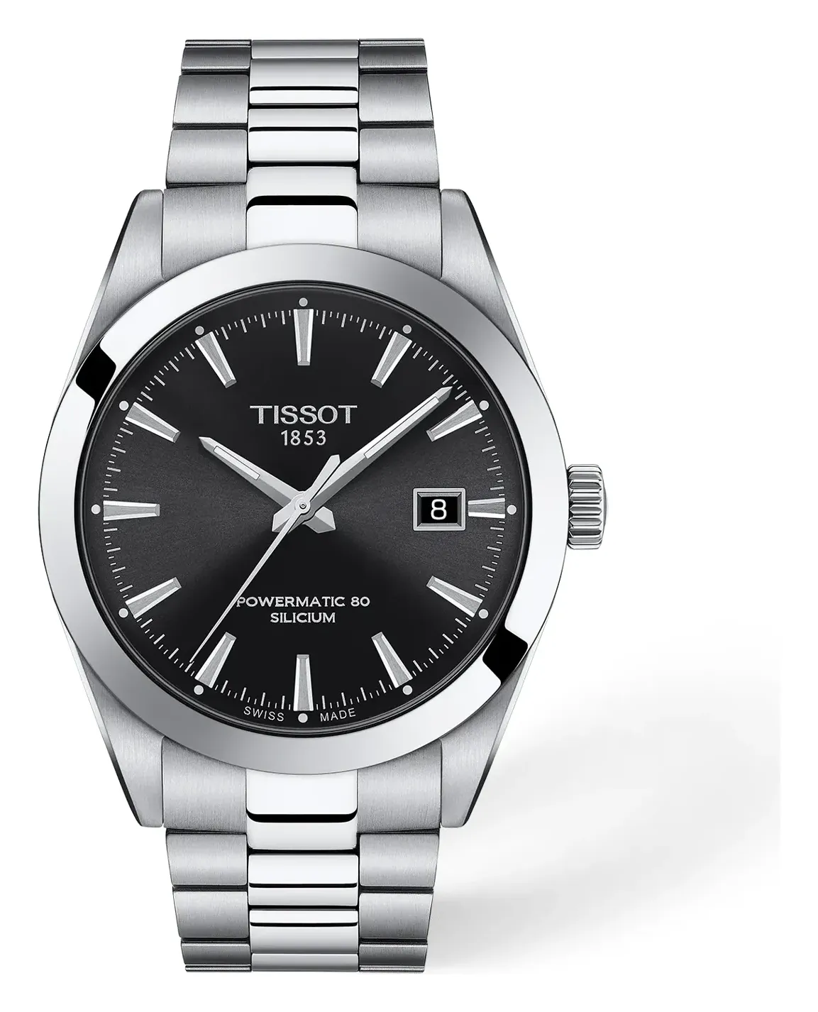 Tissot Gentleman 40mm T1274071105100, reference T1274071105100, black dial, stainless steel case