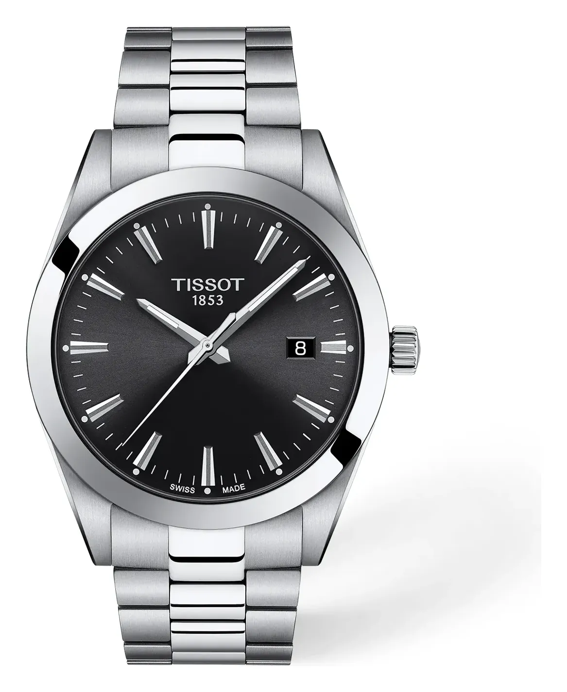 Tissot Gentleman 40mm T1274101105100, reference T1274101105100, black dial, stainless steel case