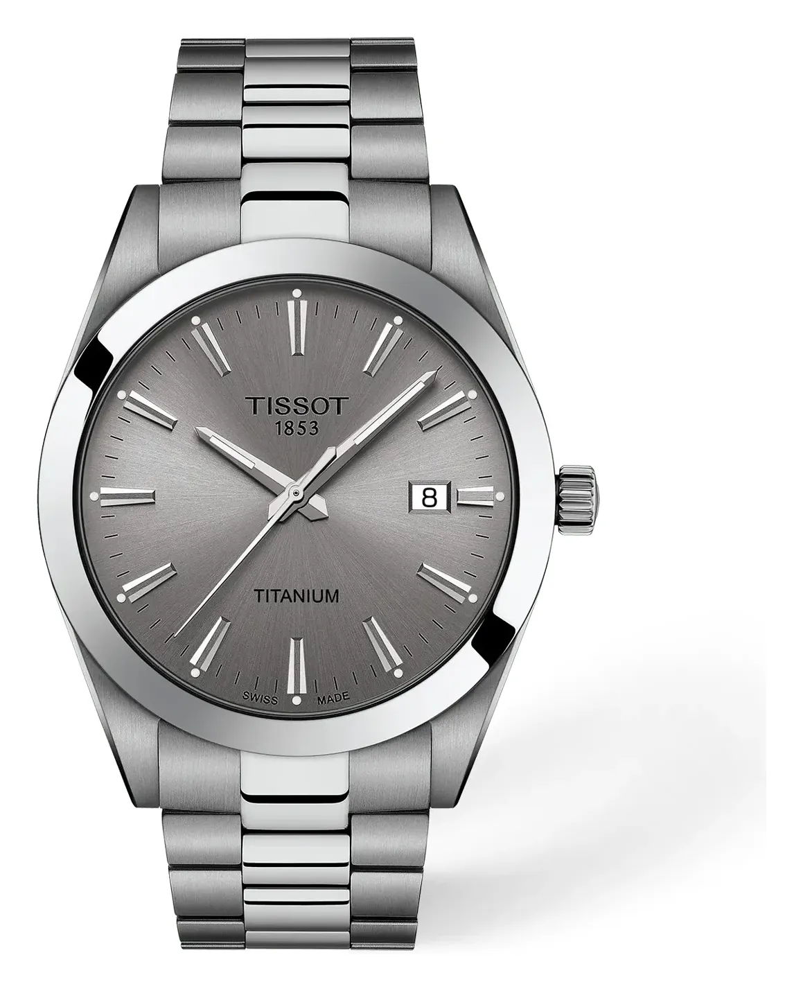 Tissot Gentleman 40mm T1274104408100, reference T1274104408100, grey dial, titanium case