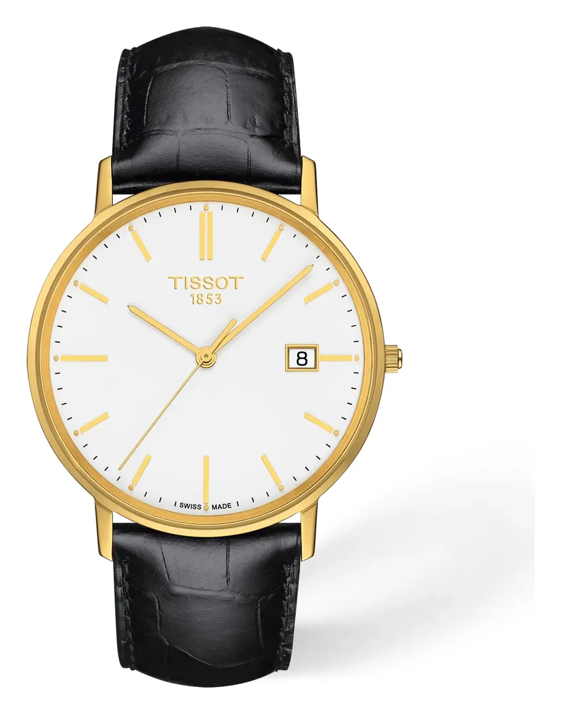 Tissot Goldrun Gold 38mm T9224101601100, reference T9224101601100, white dial, gold case