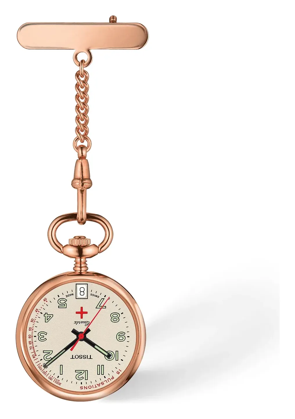 Tissot Infirmières, reference T81722392, beige dial, stainless steel case