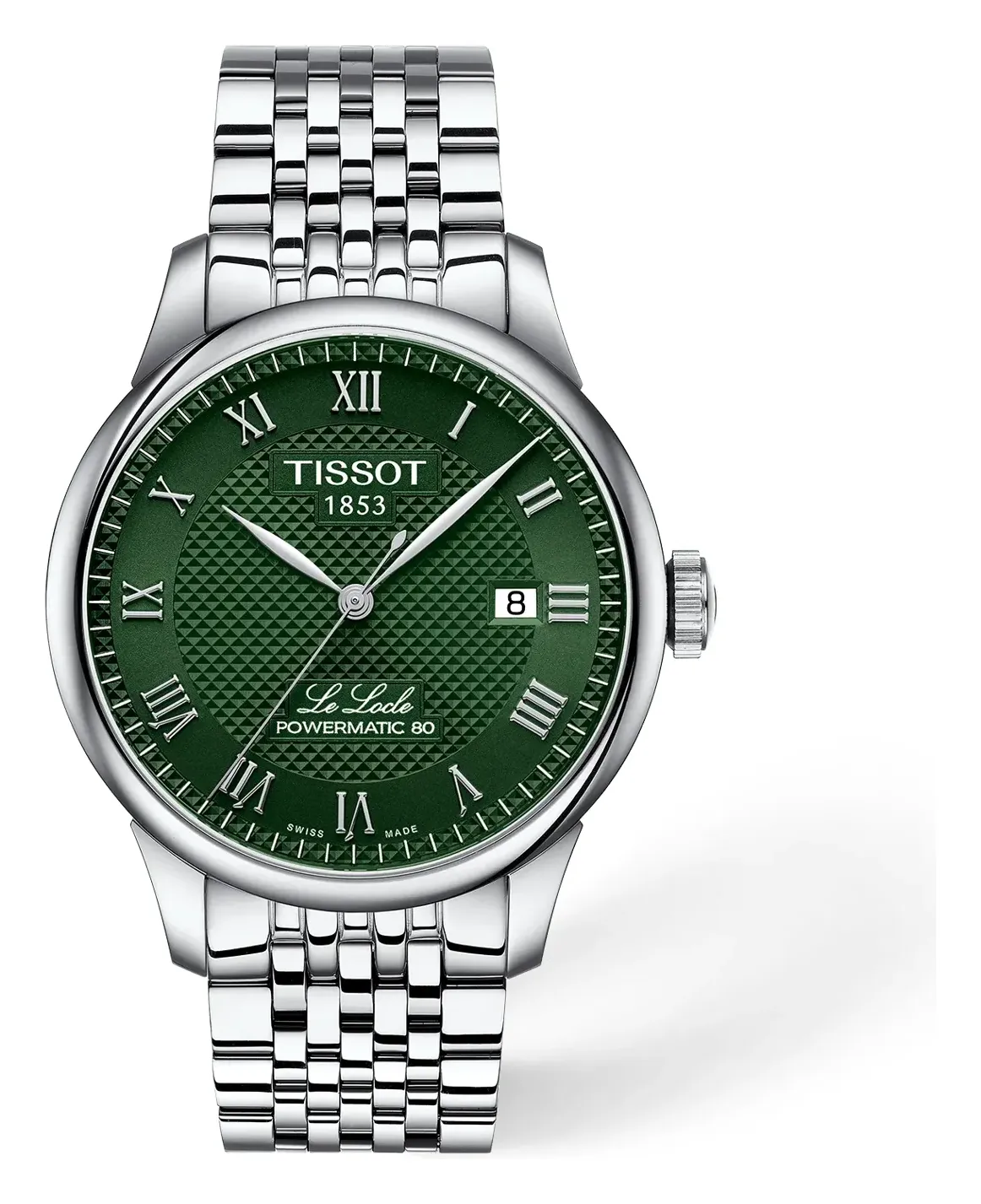 Tissot Le Locle 39.3mm T0064071109300, reference T0064071109300, green dial, stainless steel case