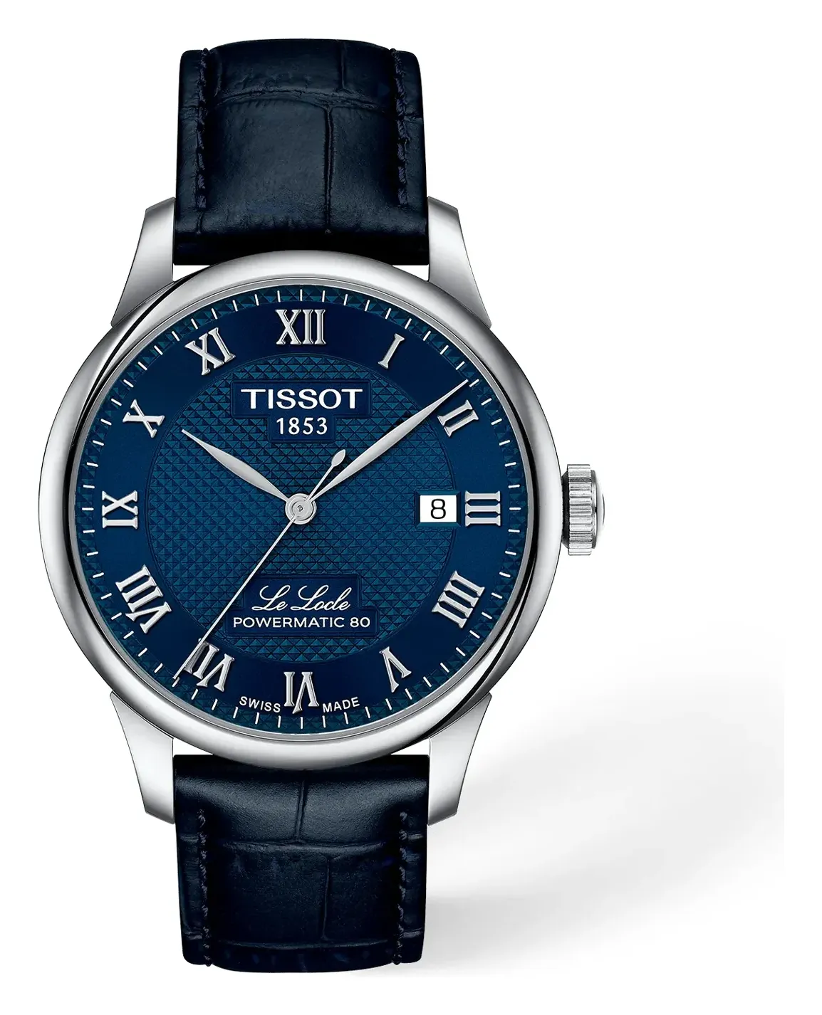 Tissot Le Locle 39mm, reference T0064071604300, blue dial, stainless steel case
