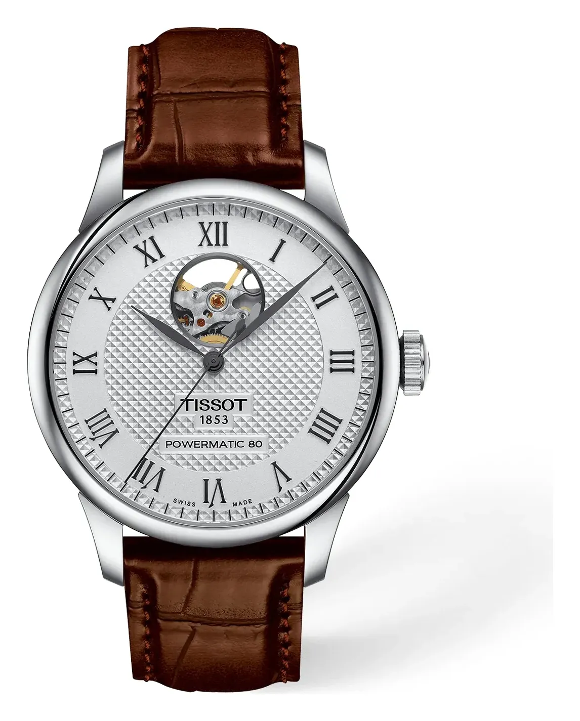 Tissot Le Locle Open Heart 39.3mm T0064071603301, reference T0064071603301, silver dial, stainless steel case