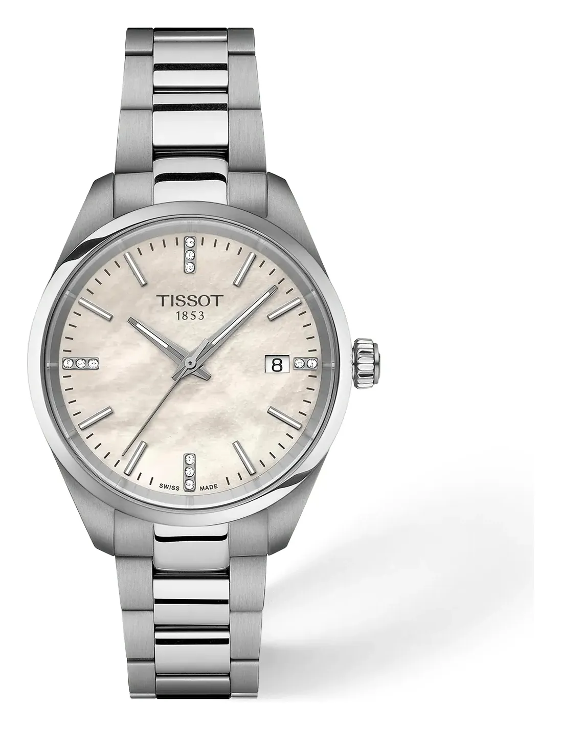 Tissot PR 100 34mm T1502101111600, reference T1502101111600, white dial, stainless steel case