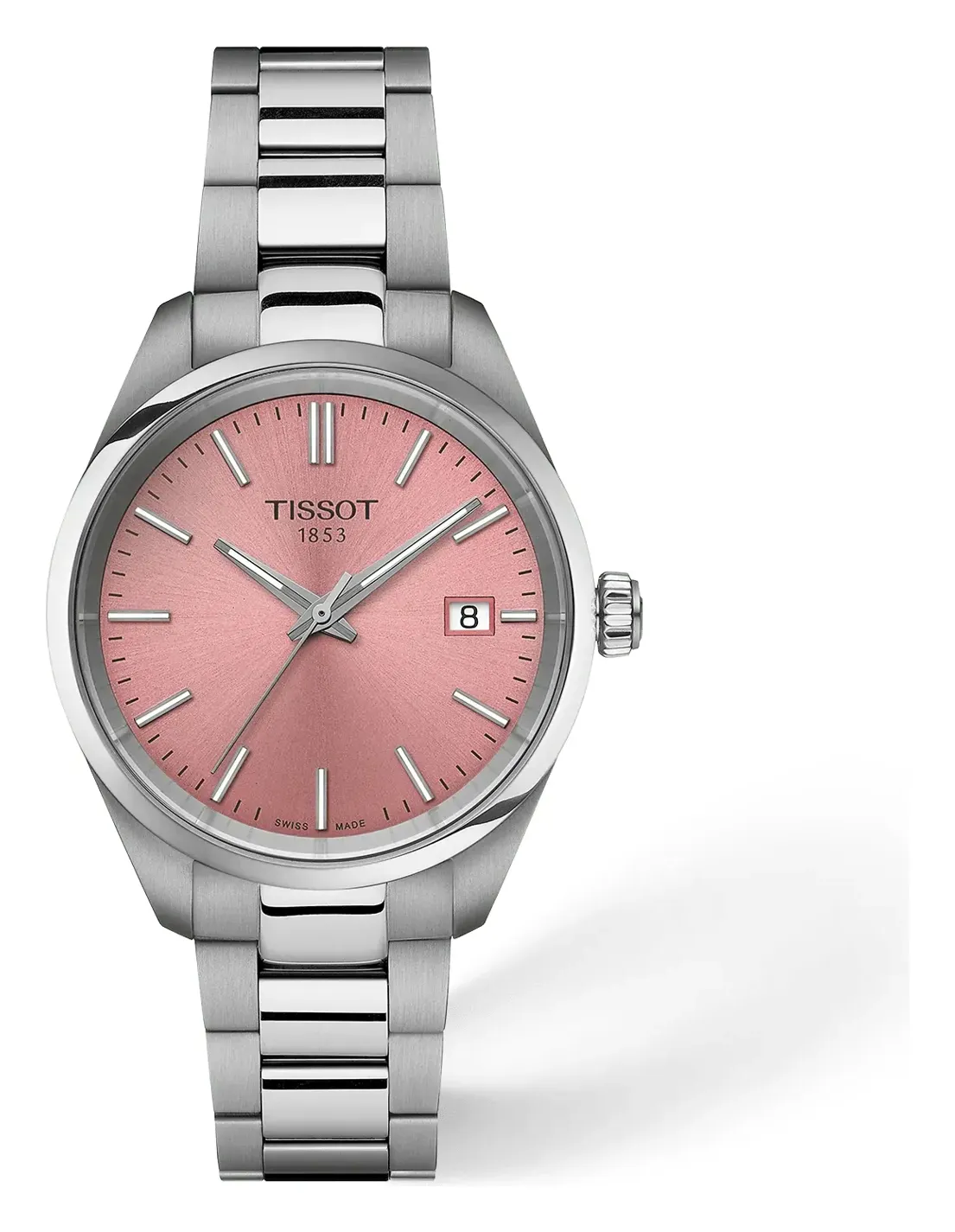 Tissot PR 100 34mm T1502101133100, reference T1502101133100, pink dial, stainless steel case
