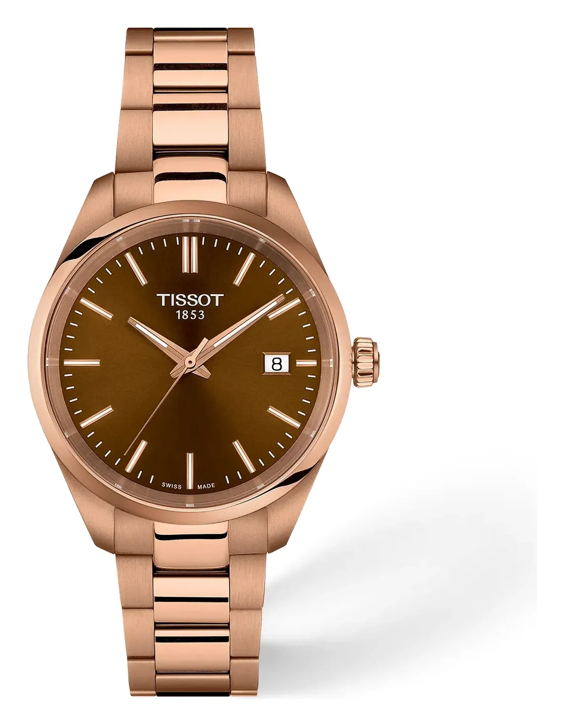 Tissot PR 100 34mm T1502103329100, reference T1502103329100, brown dial, stainless steel case