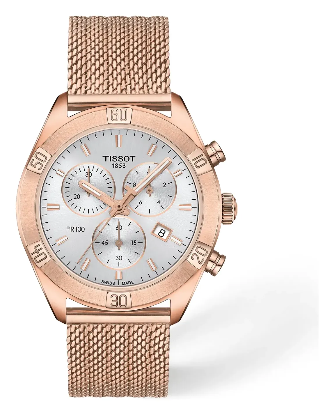 Tissot PR 100 Sport Chic 38mm T1019173303100, reference T1019173303100, silver dial, stainless steel case
