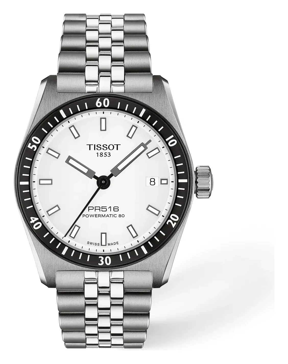 Tissot PR516 38mm T1494071103100, reference T1494071103100, white dial, stainless steel case