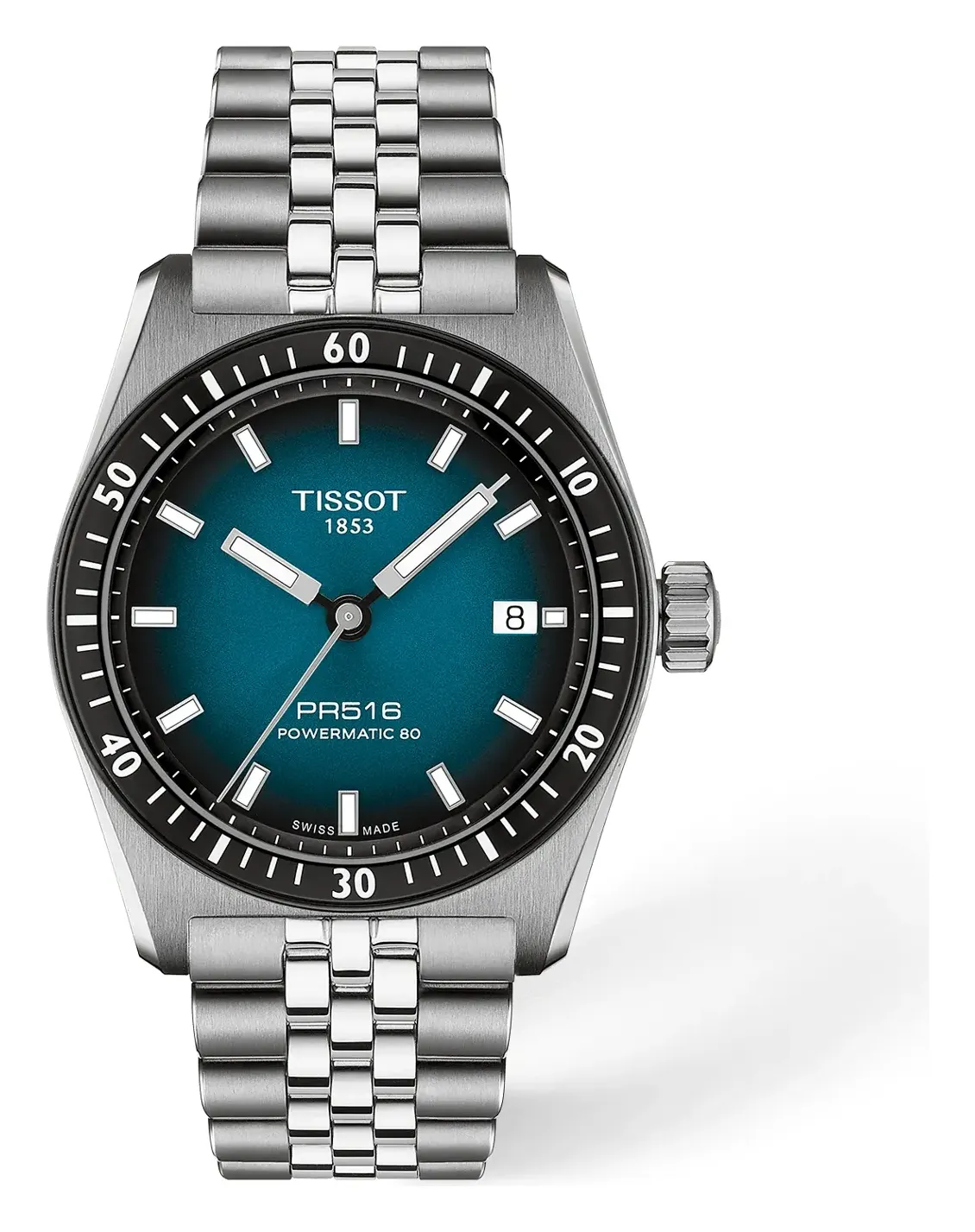 Tissot PR516 38mm T1494071104100, reference T1494071104100, blue dial, stainless steel case