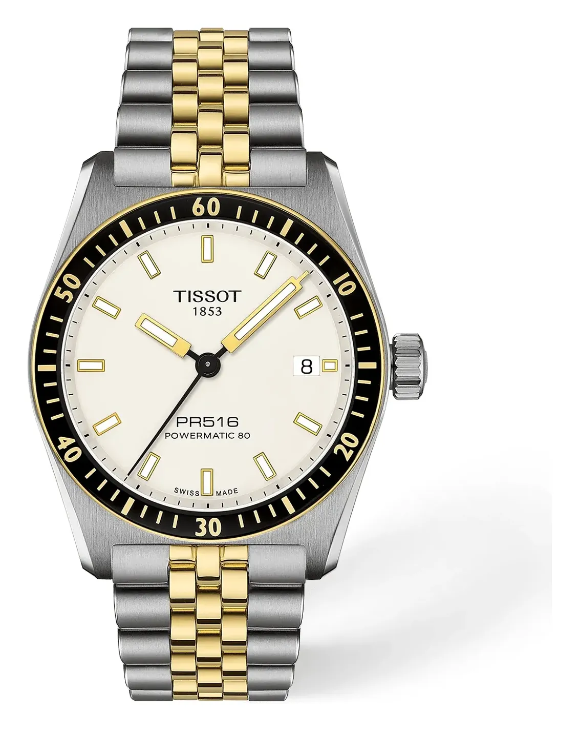 Tissot PR516 38mm T1494072201100, reference T1494072201100, white dial, stainless steel case