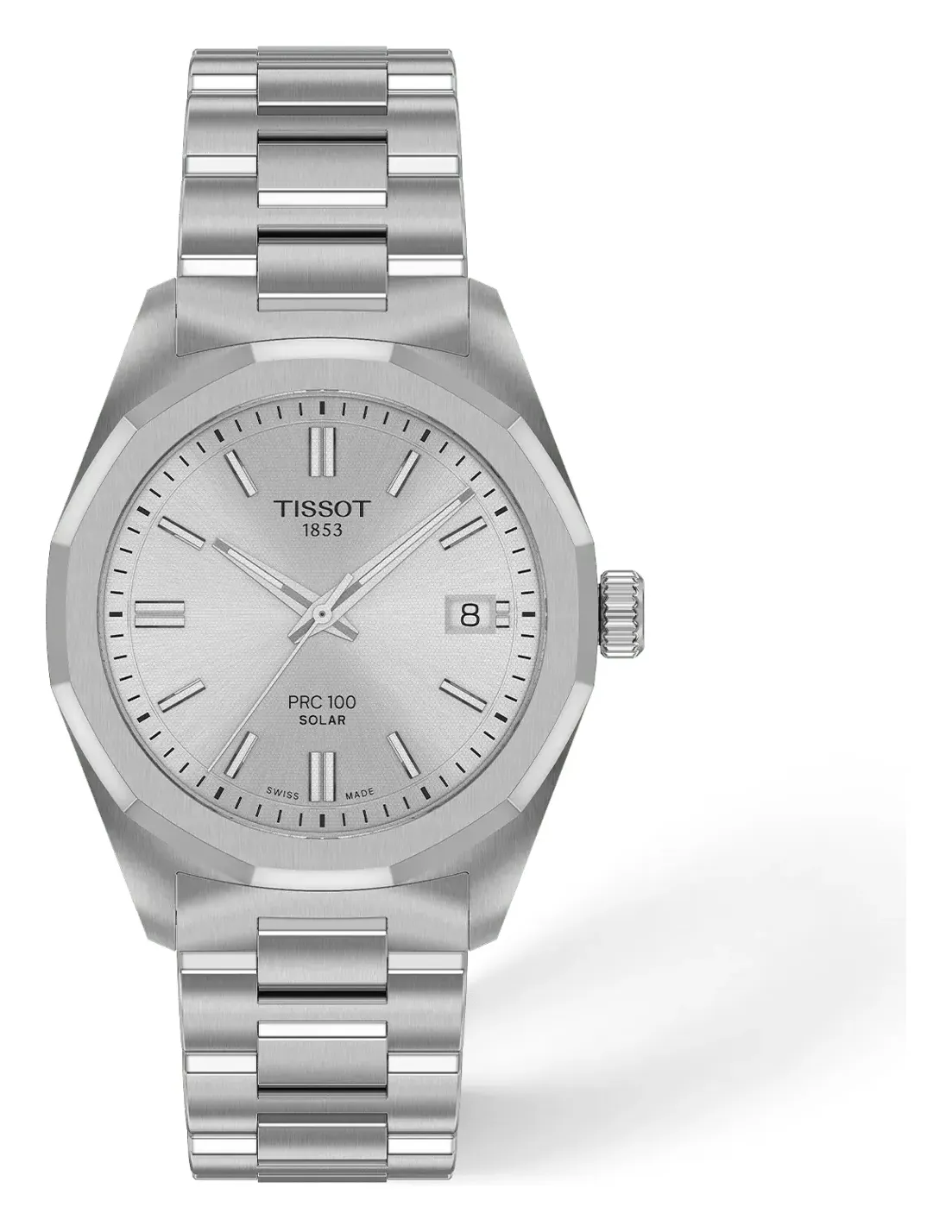 Tissot PRC 100 Solar 34mm T1518221103100, reference T1518221103100, silver dial, stainless steel case