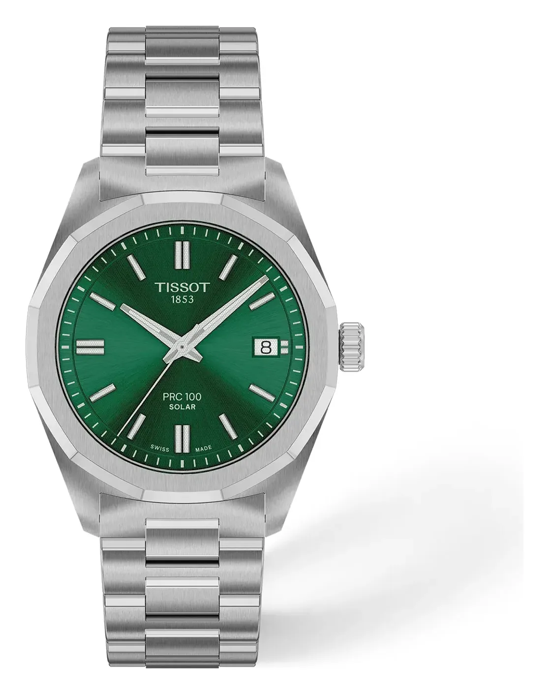 Tissot PRC 100 Solar 34mm T1518221109100, reference T1518221109100, green dial, stainless steel case