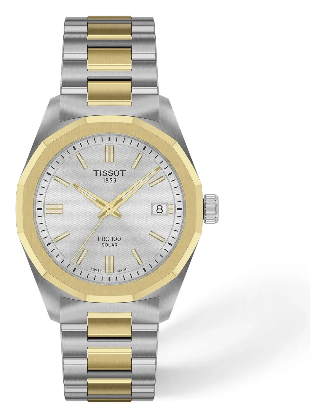 Tissot PRC 100 Solar 34mm T1518222203100, reference T1518222203100, silver dial, stainless steel case