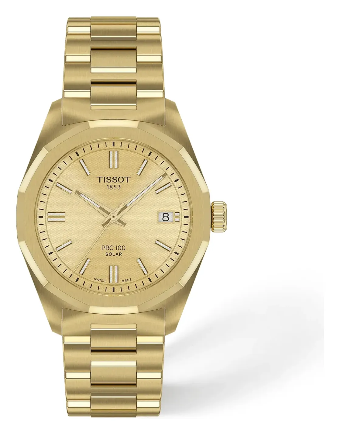 Tissot PRC 100 Solar 34mm T1518223302100, reference T1518223302100, champagne dial, stainless steel case