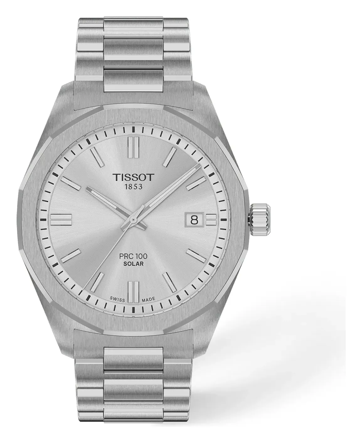 Tissot PRC 100 Solar 39mm T1514221103100, reference T1514221103100, silver dial, stainless steel case