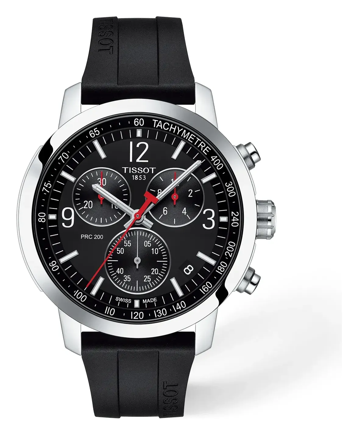 Tissot PRC 200 43mm T1144171705700, reference T1144171705700, black dial, stainless steel case