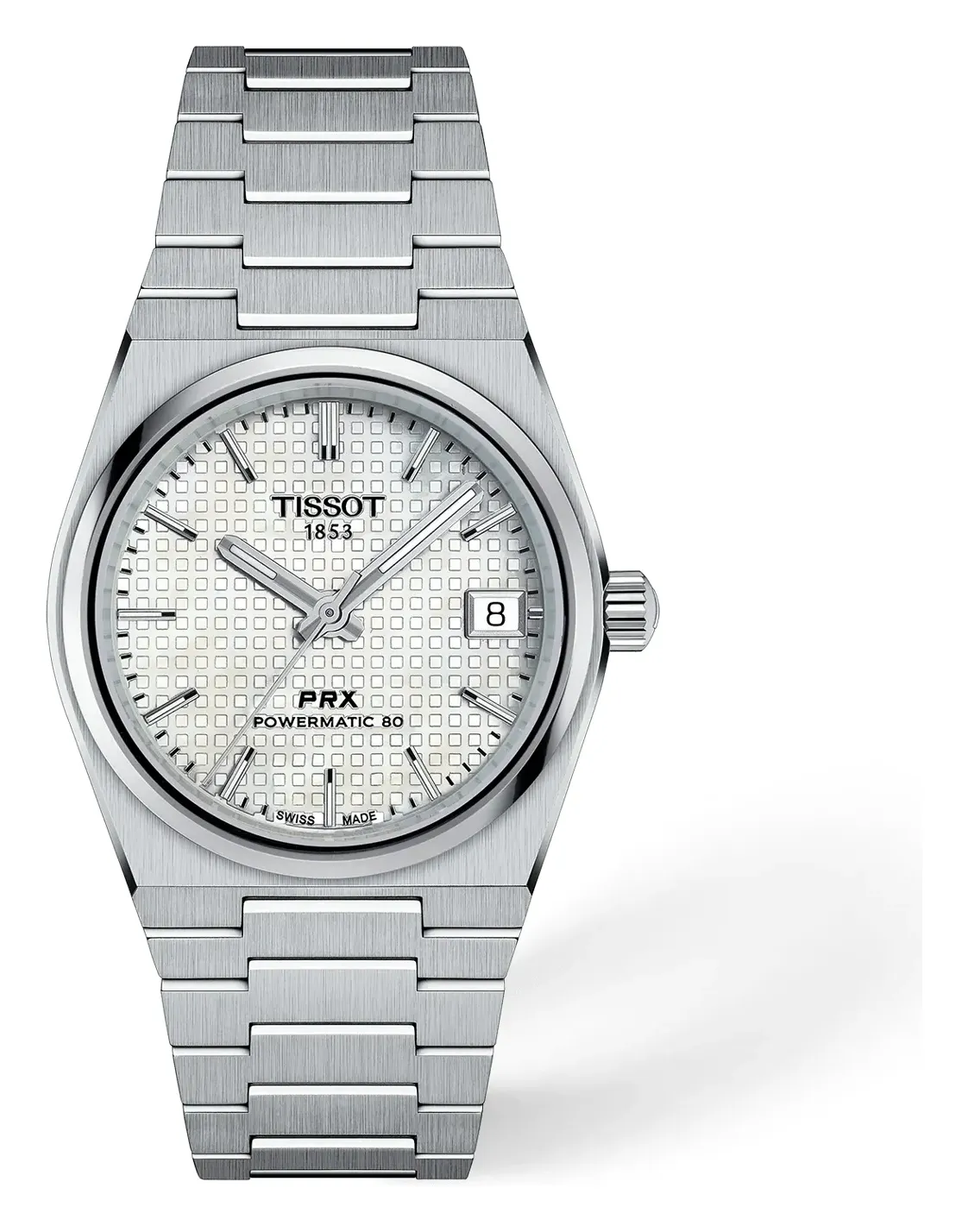 Tissot PRX 35mm T1372071111100, reference T1372071111100, white dial, stainless steel case